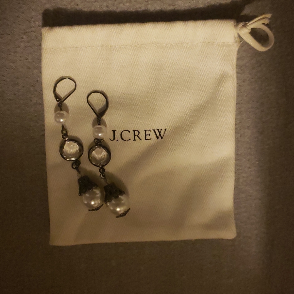 J. Crew dangle earrings with dust bag